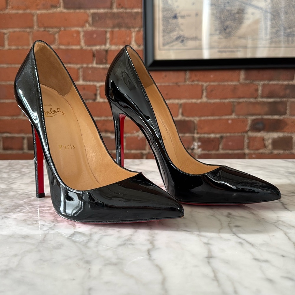 Christian Louboutin Pigalle 120 Patent Calf pumps